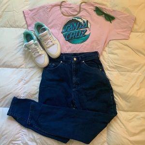 Pink Santa Cruz Skateboards shirt